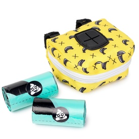 Fuzzyard Poop Bag Dispenser with 2 Rolls (30 Bags) - Monkey Mania