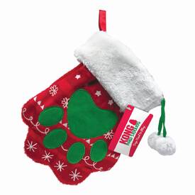 KONG Holiday Red & Green Paw Christmas Stocking - Single