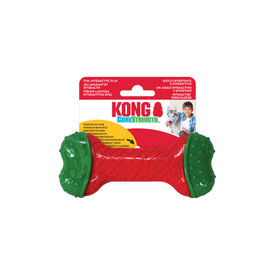 KONG Christmas Holiday CoreStrength Dog Toy - Bone - Small/Medium - Bulk Pack of 4