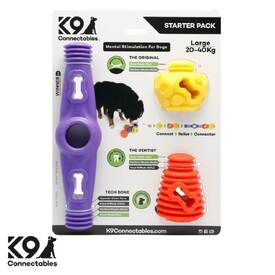 K9 Connectables Mini Starter Pack Interactive Dog Toy - Purple, Orange & Yellow