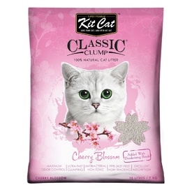 Kit Cat Ultra Fast Classic Clumping Bentonite Cat Litter 10 litres/7kg - Cherry Blossom