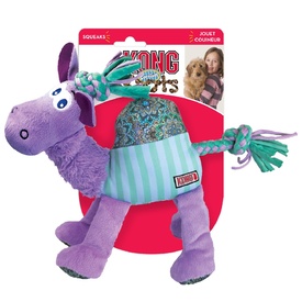 KONG Knots Carnival Canvas Plush Dog Toy with Rope - Camel