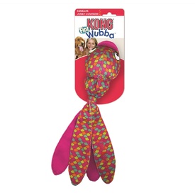 KONG Wubba Finz Fish-Faced Floppy Tailed Squeaker Fetch Dog Toy - Pink