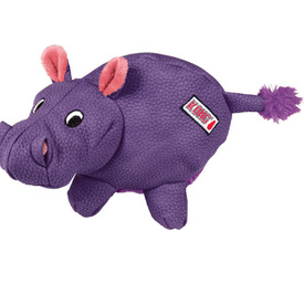 KONG Phatz Textured Squeaker Dog Toy - Hippo