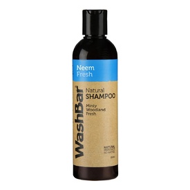 WashBar Natural Shampoo – Neem Fresh for Sensitive Skin & Flea Protection 250ml