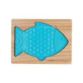 Lickimat  Wooden Eco Slow Feeder Keeper - For Fish Shaped Lick Mats