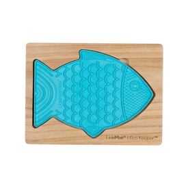 Lickimat  Wooden Eco Slow Feeder Keeper - For Fish Shaped Lick Mats