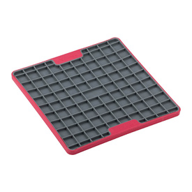 LickiMat Playdate Tuff Slow Food Bowl Anti-Anxiety Mat for Dogs - Red