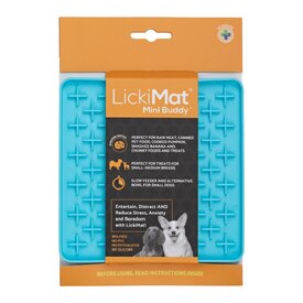 Lickimat Mini Buddy Slow Food Bowl Anti-Anxiety Mat for Dogs - Turquoise