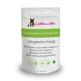 Laila & Me Dehydrated Coco and Hemp Chicken Jerky Dog Treats 75g