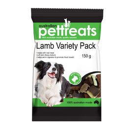 Australian Pet Treats - Lamb Variety Pack with Mint & Garlic for Dogs 150g