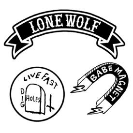 Pethaus Lone Wolf Iron-On Patch Set - 3 Patches for Jackets or Bandanas
