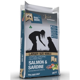 Meals for Mutts Gluten Free Salmon & Sardine Larger Kibble Dry Dog Food 20kg