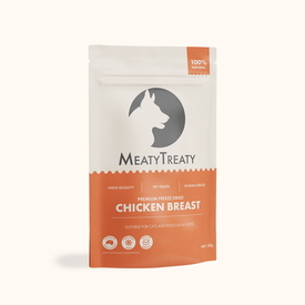 Meaty Treaty Freeze Dried Australian Chicken Breast Cat & Dog Treats 100g
