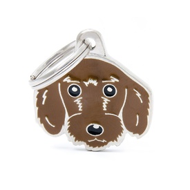 My Family Pet ID Tag Long Hair Dachshund Brown ~ Includes FREE Engraving