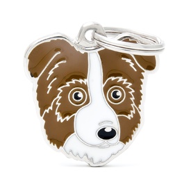 My Family Pet ID Tag Australian Shepherd Brown ~ Includes FREE Engraving