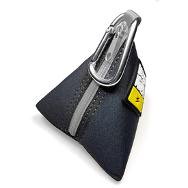 Max & Molly Neoprene Poop Bag Holder Triangle - Silver