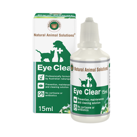 Natural Animal Solutions Eye Clear Cleaning Eye Drops for Cats & Dogs 15ml