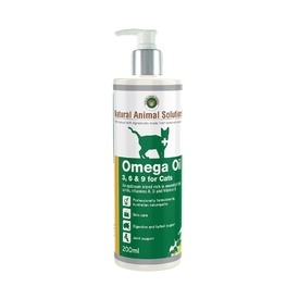 Natural Animal Solutions Omega 3,6 & 9 Supplement Oil for Cats 200ml