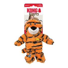 3 x KONG Wild Knots Tiger Tug & Snuggle Plush Dog Toy