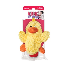 3 x KONG Plush Dr Noyz No Stuffing Duck Toy for Small Dogs with Replacement Squeakers