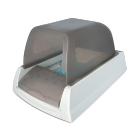 The Scoopfree Ultra Automatic Self-Cleaning Litter Box with Grey Hood