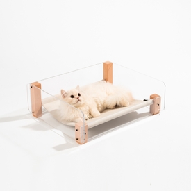 Pidan Sound Sleep Modern Hammock-Style Cat Bed with Bonus Scratch Pad