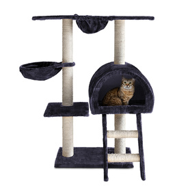 Cat Tree 100cm Trees Scratching Post Scratcher Tower Condo House Furniture Wood Feline