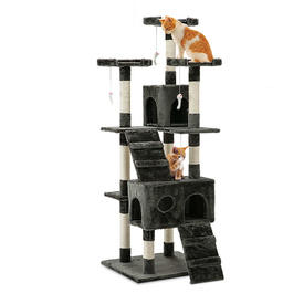 Cat Tree 180cm Trees Scratching Post Scratcher Tower Condo House Furniture Wood