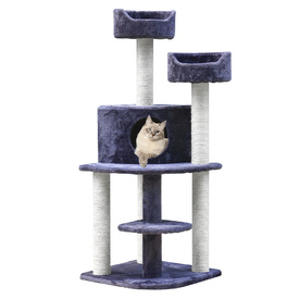 Cat Tree 126cm Trees Scratching Post Scratcher Tower Condo House Furniture Wood