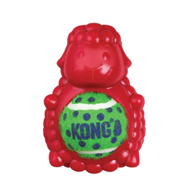 KONG Tennis Pals 2-in-1 Squeaker Dog Toy & Ball - Lamb - Small