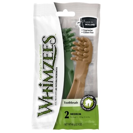 Whimzees Grain Free Veggie Dental Treats Toothbrush for Medium Dogs 2-Pack 60g