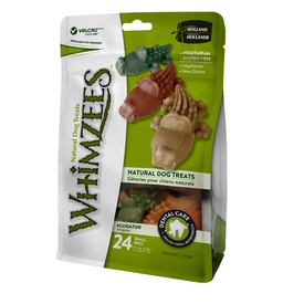 Whimzees Grain Free Veggie Dental Treats Alligator for Small Dogs 360g Bag / 24 Small Chews