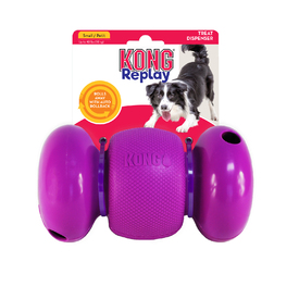2 x KONG Replay Treat Dispensing Rolling Interactive Dog Toy - Small