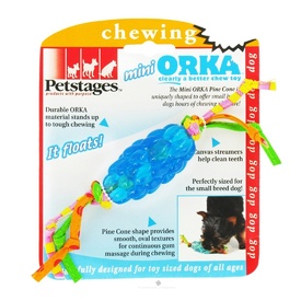Petstages Mini Orka Pine Cone Teething Chew Toy for Small Dogs