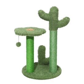 PaWz Cat Tree Scratching Post Cactus Shape Cat Scratcher Furniture Condo Tower