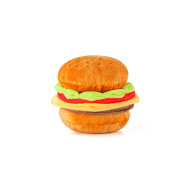 P.L.A.Y. American Classic Fast Food Plush & Squeaky Dog Toy – Barky Burger