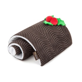 PLAY Christmas Holiday Classic Plush & Squeaker Dog Toy - Yummy Yule Log