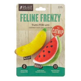 PLAY Feline Frenzy Tutti Fur-utti Catnip Cat Toys made with Recycled Materials - Pack of 2 toys