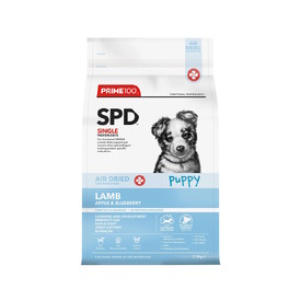Prime SPD Air Dried Dog Food Single Protein Puppy Lamb Apple & Blueberry
