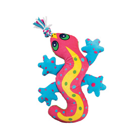 KONG Aloha Gecko Canvas Squeaker Tug Dog Toy