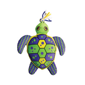 KONG Aloha Turtle Canvas Squeaker Tug Dog Toy - Small/Medium - 3 Unit/s