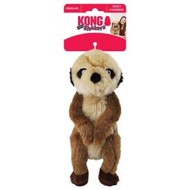 KONG Shakers Passports Plush Squeaker Dog Toy - Meerkat