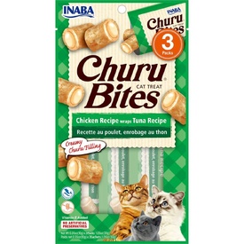 Inaba Cat Treats Chicken Wraps with Tuna Churu filling - 18 x 10g Tubes
