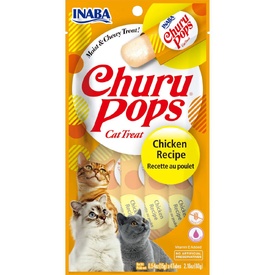 Inaba Cat Churu Pops Meal Topper Treat - Creamy Chicken Recipe 24 x 15g Tubes