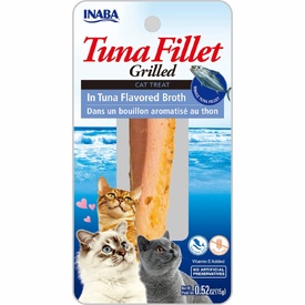 Inaba Cat Grilled Tuna Fillet in Tuna Flavoured Broth Meal Topper Treat - 6-Pack