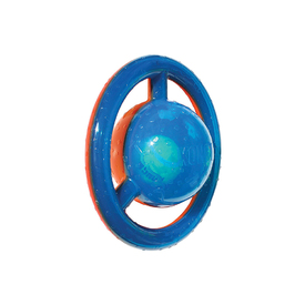 KONG Jumbler Disc 2-in-1 Squeak and Tug Dog Toy - Medium/Large