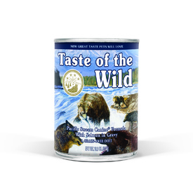 Taste of the Wild Grain Free Moist Dog Food - Pacific Stream 12 x 374g cans