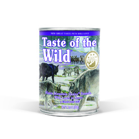 Taste of the Wild Grain Free Dog Food - Sierra Mountain Canine 12 x 374g cans