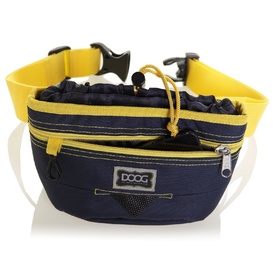 Doog Treat Pouch with Removable Internal Pouch for Dog Treats - Navy & Yellow